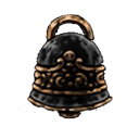 Warding Bell blue tool from Hollow Knight Silksong showing protective bell design for safe healing