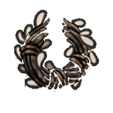Wreath of Purity blue tool from Hollow Knight Silksong showing reed and leaf woven wreath design for Muckmaggot protection