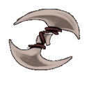 Curvesickle tool illustration from Hollow Knight Silksong showing upgraded curved boomerang design