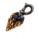 Flintslate Red Tool illustration imbuing Hornet's Needle with fire in Hollow Knight: Silksong