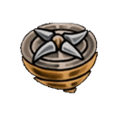 Compass tool from Hollow Knight Silksong showing navigation icon and map marker